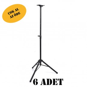 6 ADET Chester Teleskobik Hoparlör Standı - 180cm 5 Kademeli Metal Ayaklı Profesyonel Hoparlör Sehpası