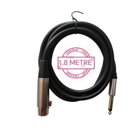 Chester 1.8 Metre XLR - 6.3mm Gitar Jak Mikrofon Kablosu - Yüksek Kaliteli Ses Aktarım Kablosu