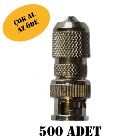 500 Adet BNC Konnektör - Güvenlik Kamerası İçin Yüksek Kaliteli CCTV Bağlantı Aparatı